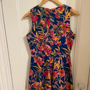 Like New J Crew Factory Tropical Print Shift Dress Size 2